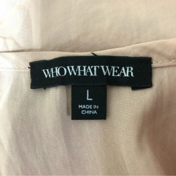 WHOWHATWEAR Blouse  L Blush chiffon Ruffles Very Soft - Picture 8 of 9